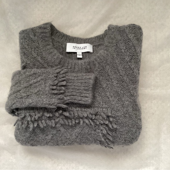 Derek Lam Alpaca Blend Fringe Detail Sweater, Size XS-S - Picture 3 of 6